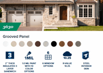 3630 Grooved Panel Garage Door