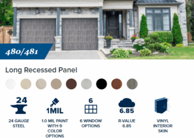 480 / 481 Long Recessed Panel Garage Door