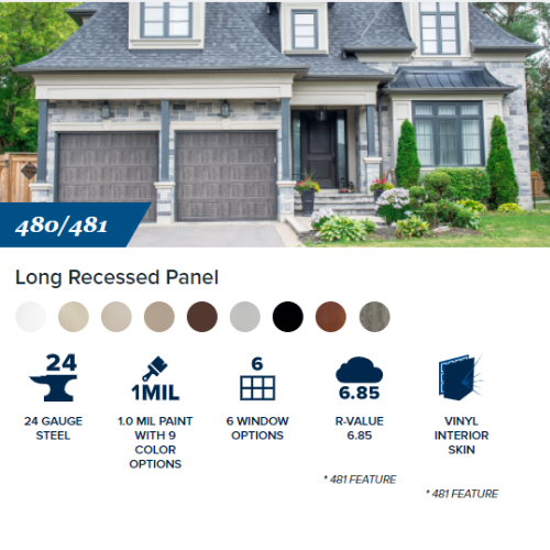 Long Recessed Panel Two Door Garage long recessed panel two door garage