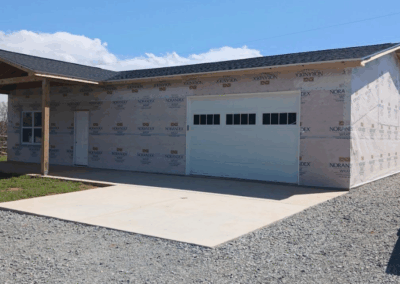 new construction long recessed garage panel