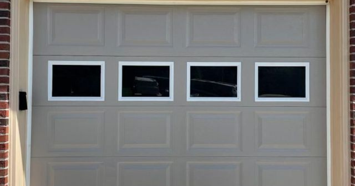 one car short recessed panel garage