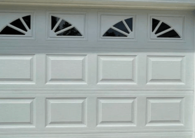 raised ranch panel two car garage door