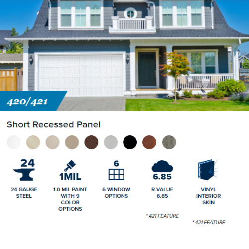 Short Recess Panel Two Car Garage short recess panel two car garage