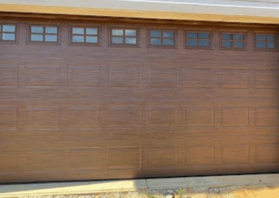 short recessed wood overlay garage panel