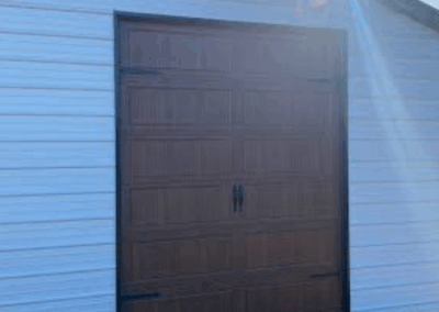 single car grooved panel garage
