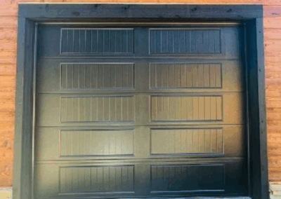 single car long recessed garage panel