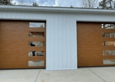 single car two door flush panel garage