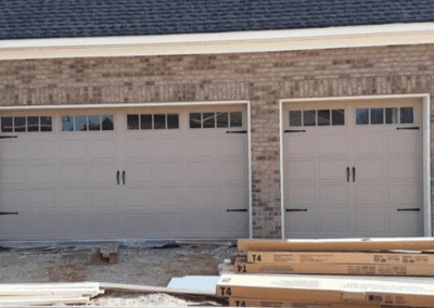 three car grooved panel attachment garage