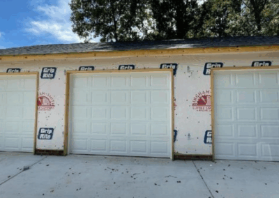 three single car garage traditional raised panel