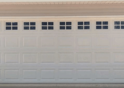 traditional raised panel garage two car