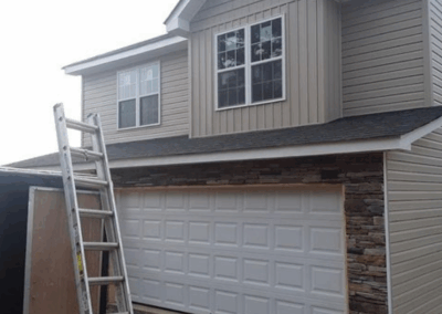 traditional two car garage raised panel