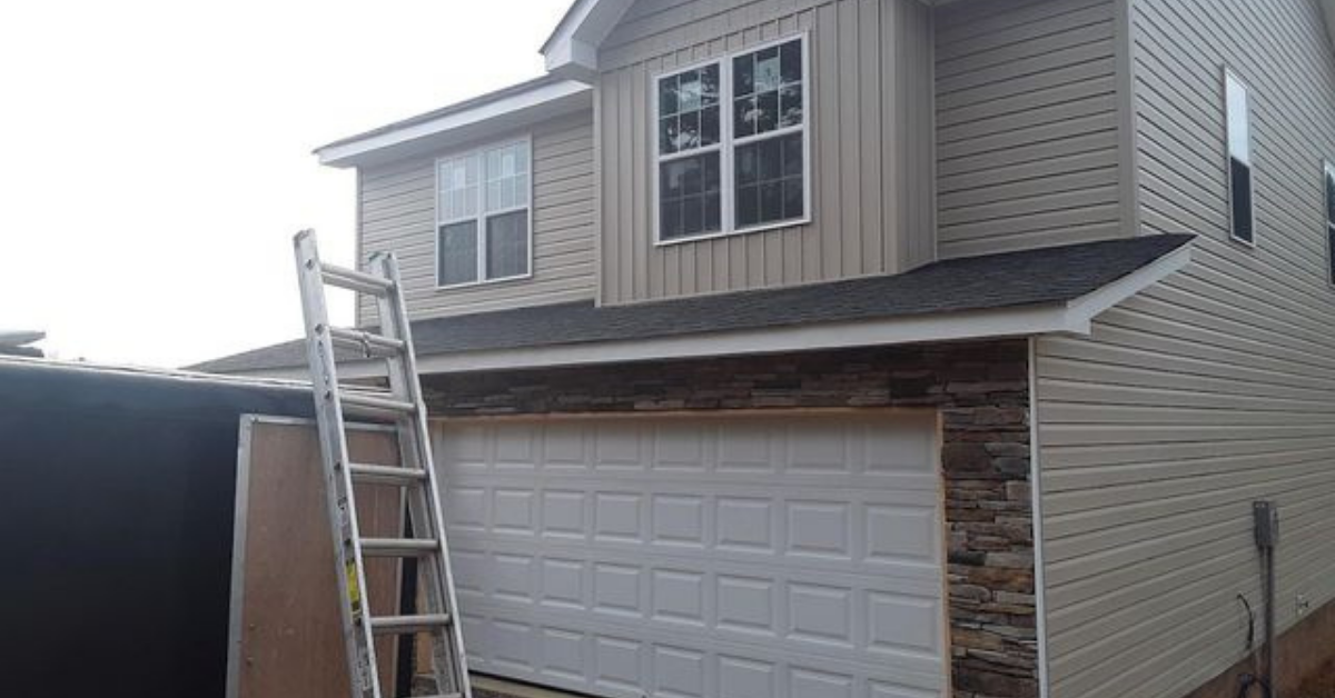 traditional two car garage raised panel