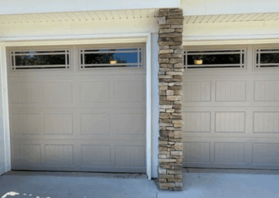 two one car garage flush panel
