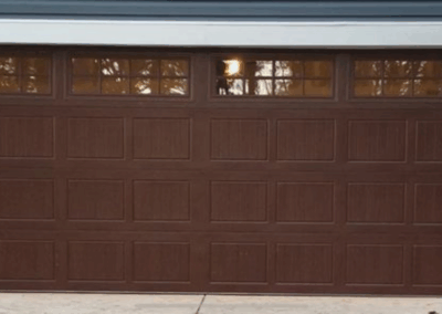 wooden overlay doors two car garage