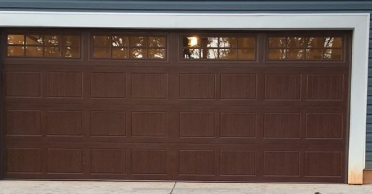 wooden overlay doors two car garage