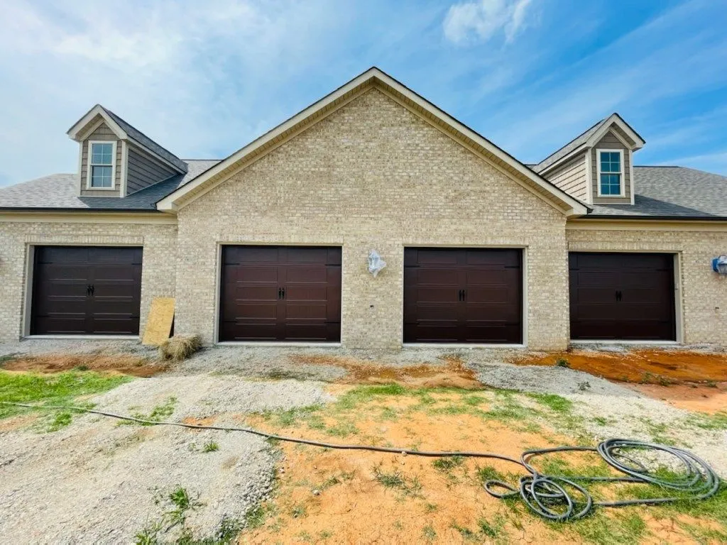 dark colored garage door installation project in charlotte nc