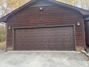 brown raised panel garage door exterior concord